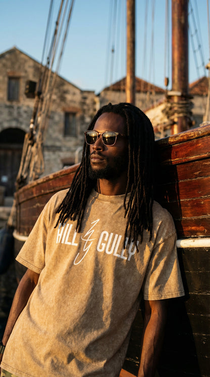 Beach Classic - (Beige & White) Tee